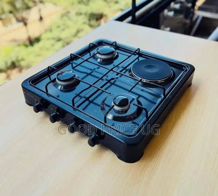 4 Burner Tabletop Gas Cooker With Electric Hotplate