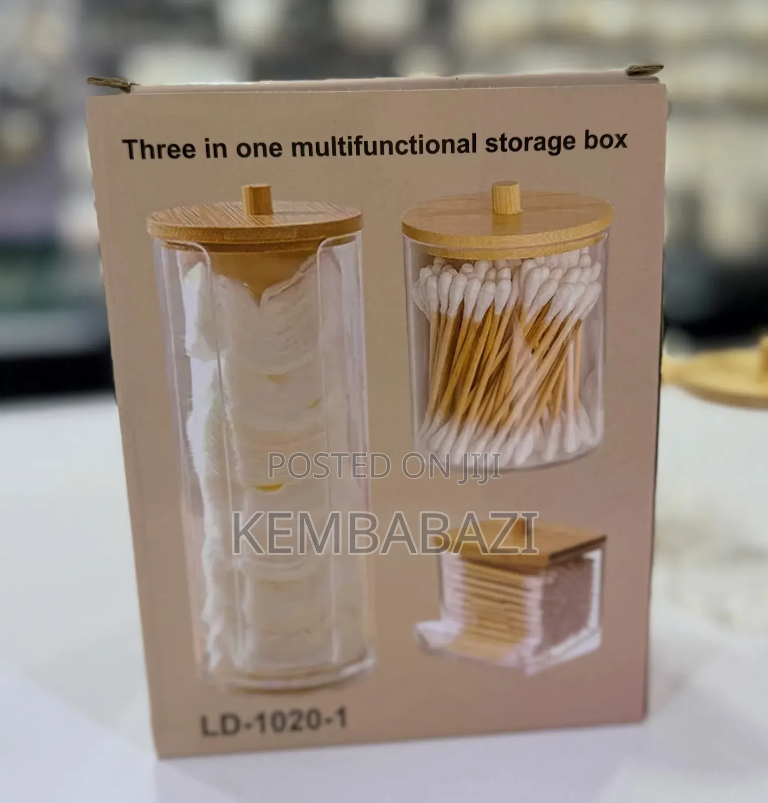 3Pieces Cotton Pad, Ear Buds Storage Set