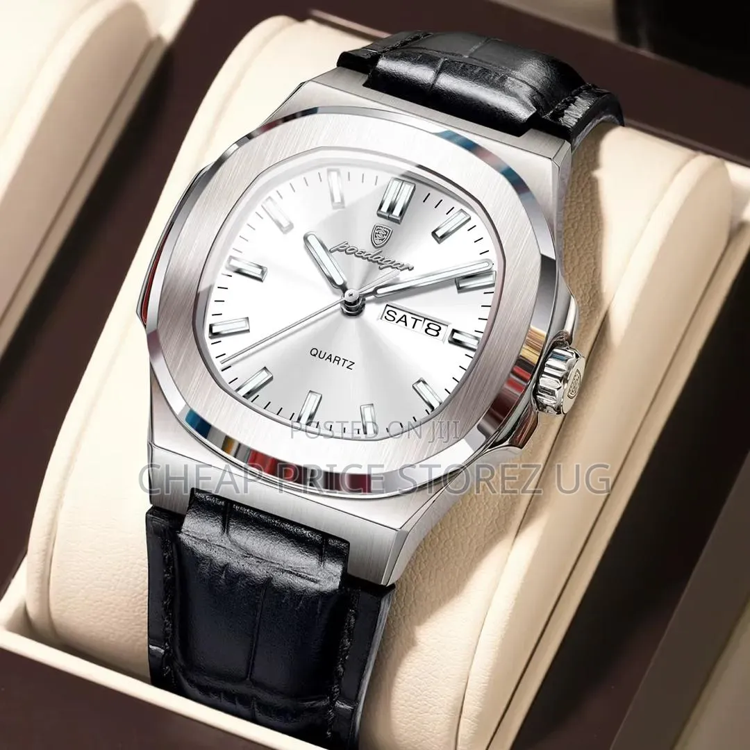 POEDAGAR Fashion Men's Watch Luxury Luminous Waterproof Week Date Man