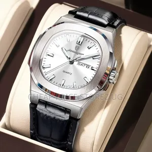 POEDAGAR Fashion Men's Watch Luxury Luminous Waterproof Week Date Man