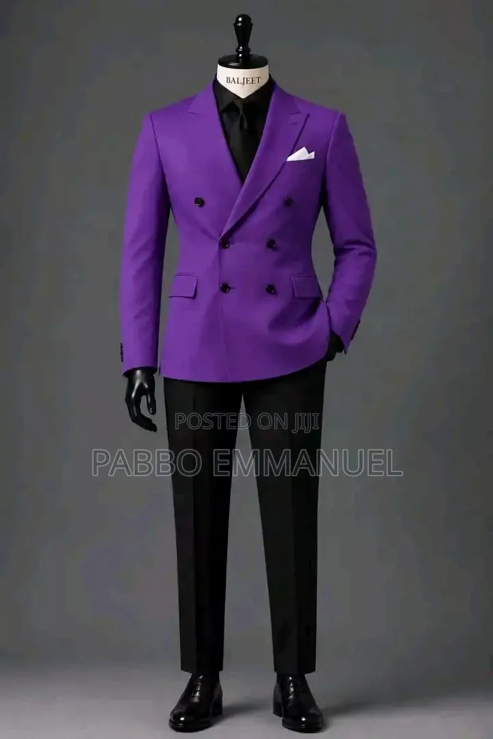 Purple Double Breasted Blazer