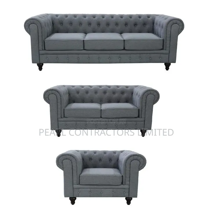 Sofas/6 Seaters Light Grey Chesterfield Sofas Any Colour 2,500,000/-