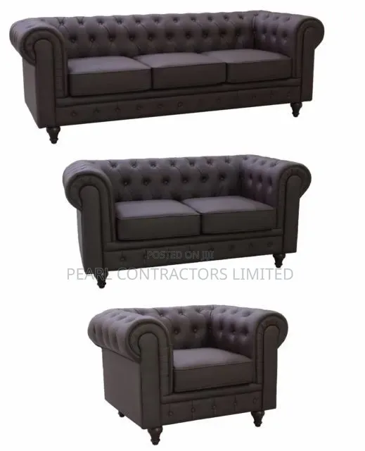 Sofas/Pale Brown 6 Seater Chesterfield Sofas in Any Colour 2,500,000/-