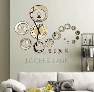 Circles 3D Modern Mirror Wall Clock