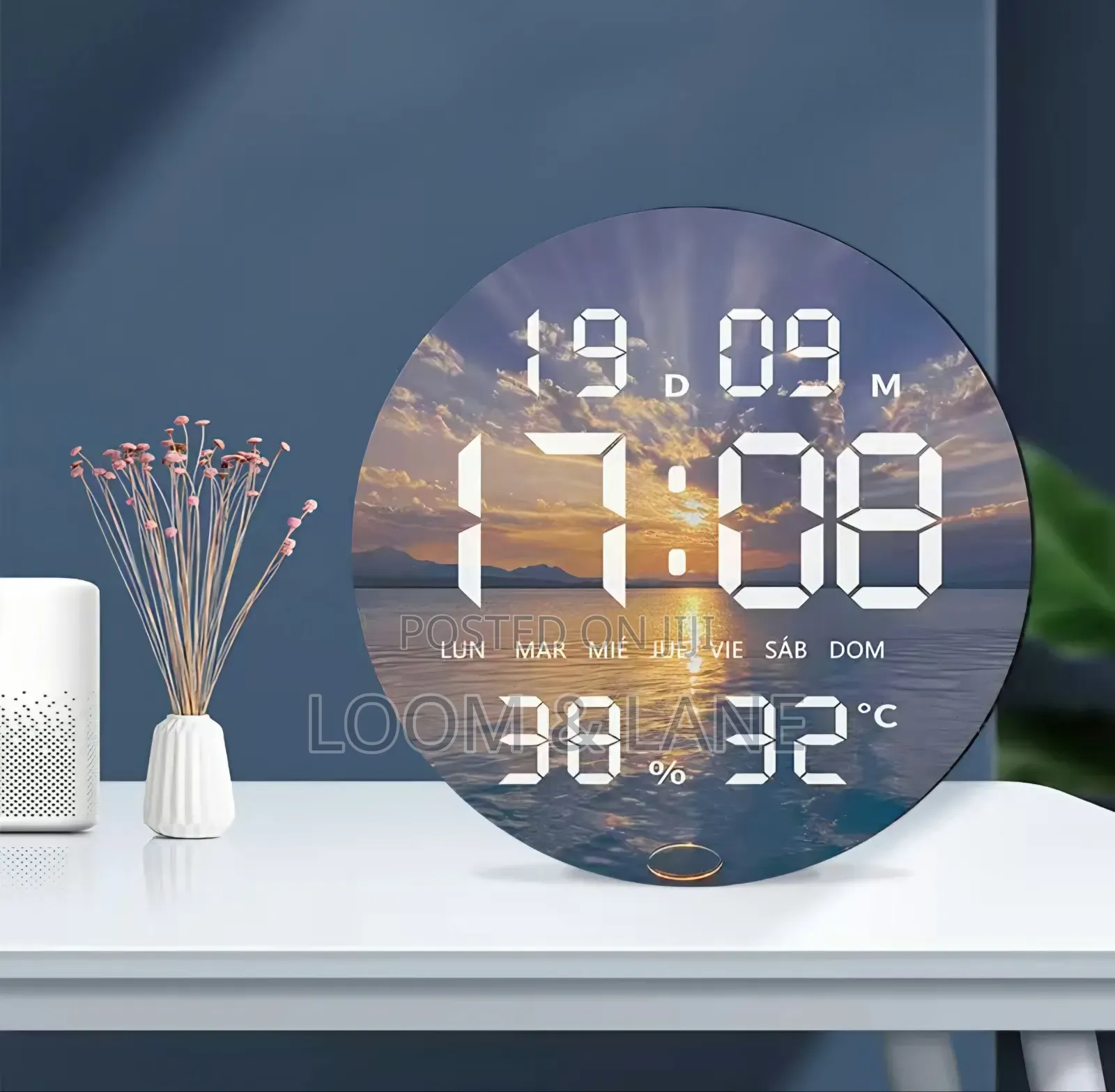 Moon-Design Digital LED Wall and Desk Clock