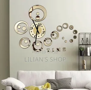 Circles 3D Modern Mirror Wall Clock