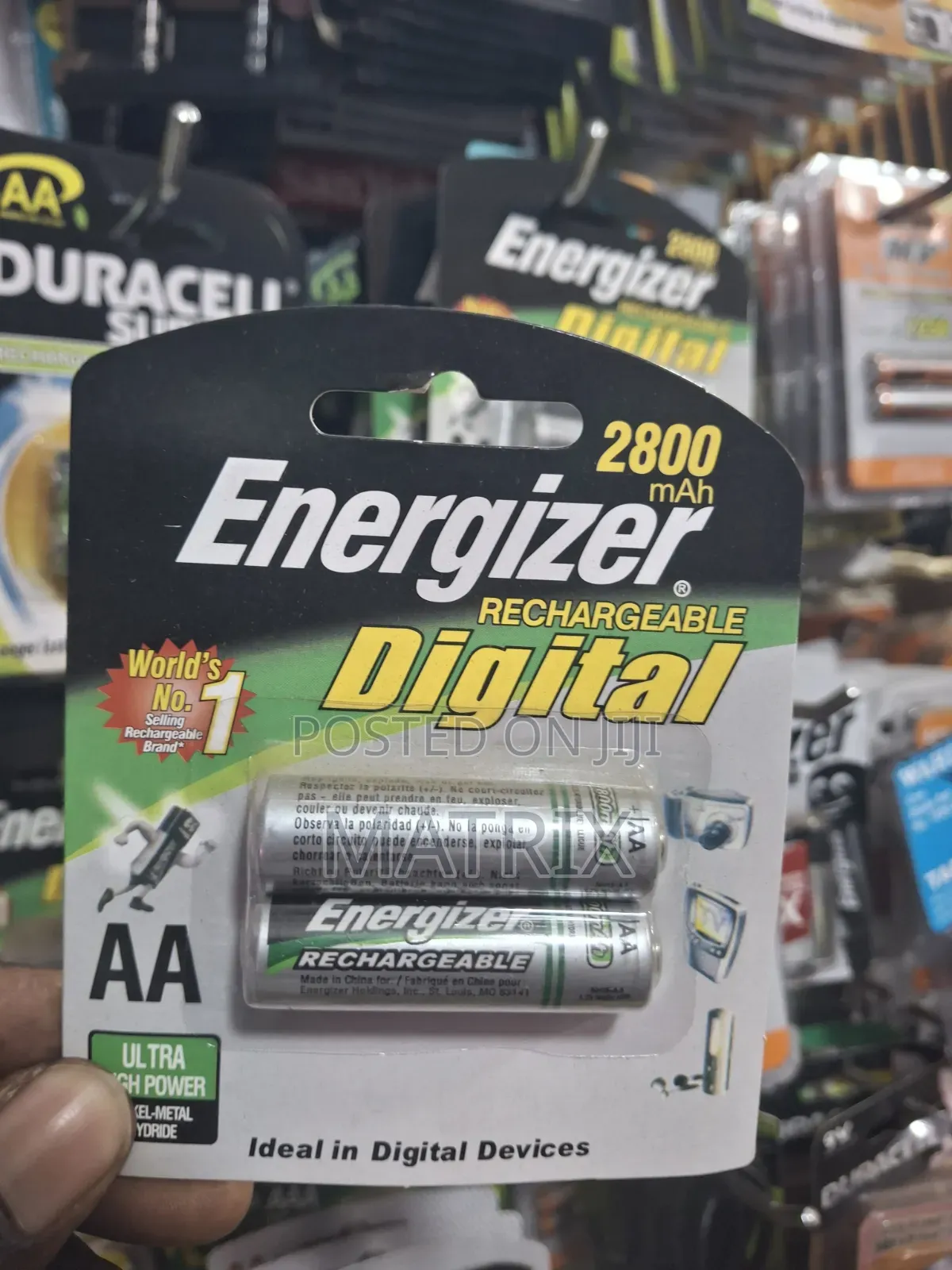 Energizer Rechargeable AA 2800 mAh Batteries.