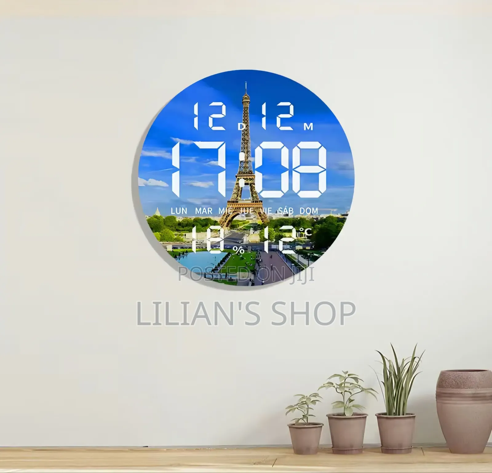Moon-Design Digital LED Wall and Desk Clock
