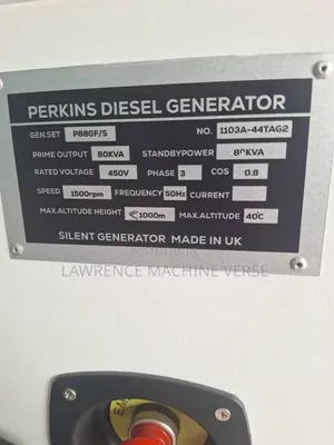 Diesel Generator Super Silent 80kva Perkins