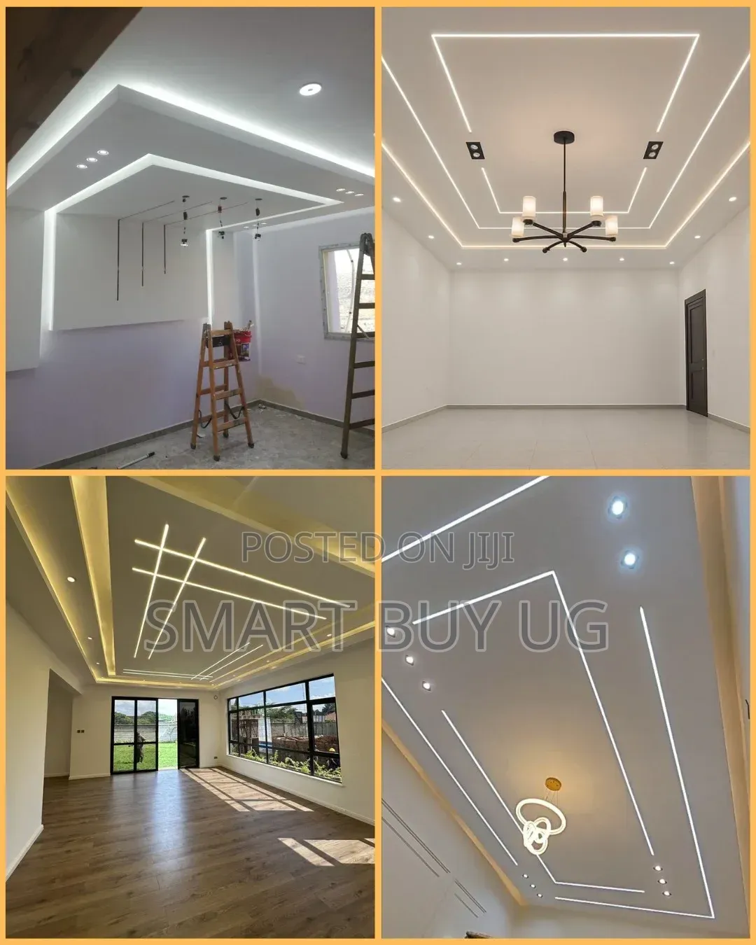 Gypsum Ceiling Design Modern Minimalist Floating