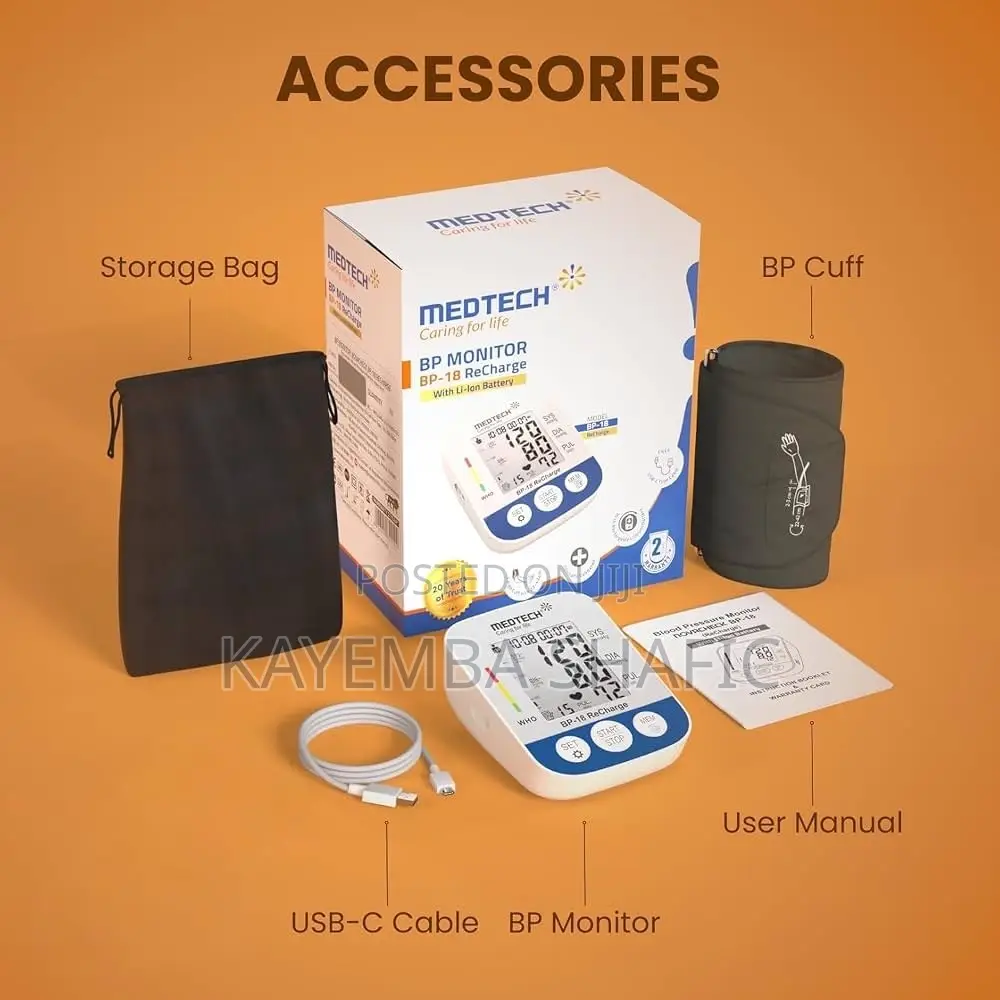 Medtech BP-18 ReCharge Digital Upper Arm Blood Pressure Monitor New