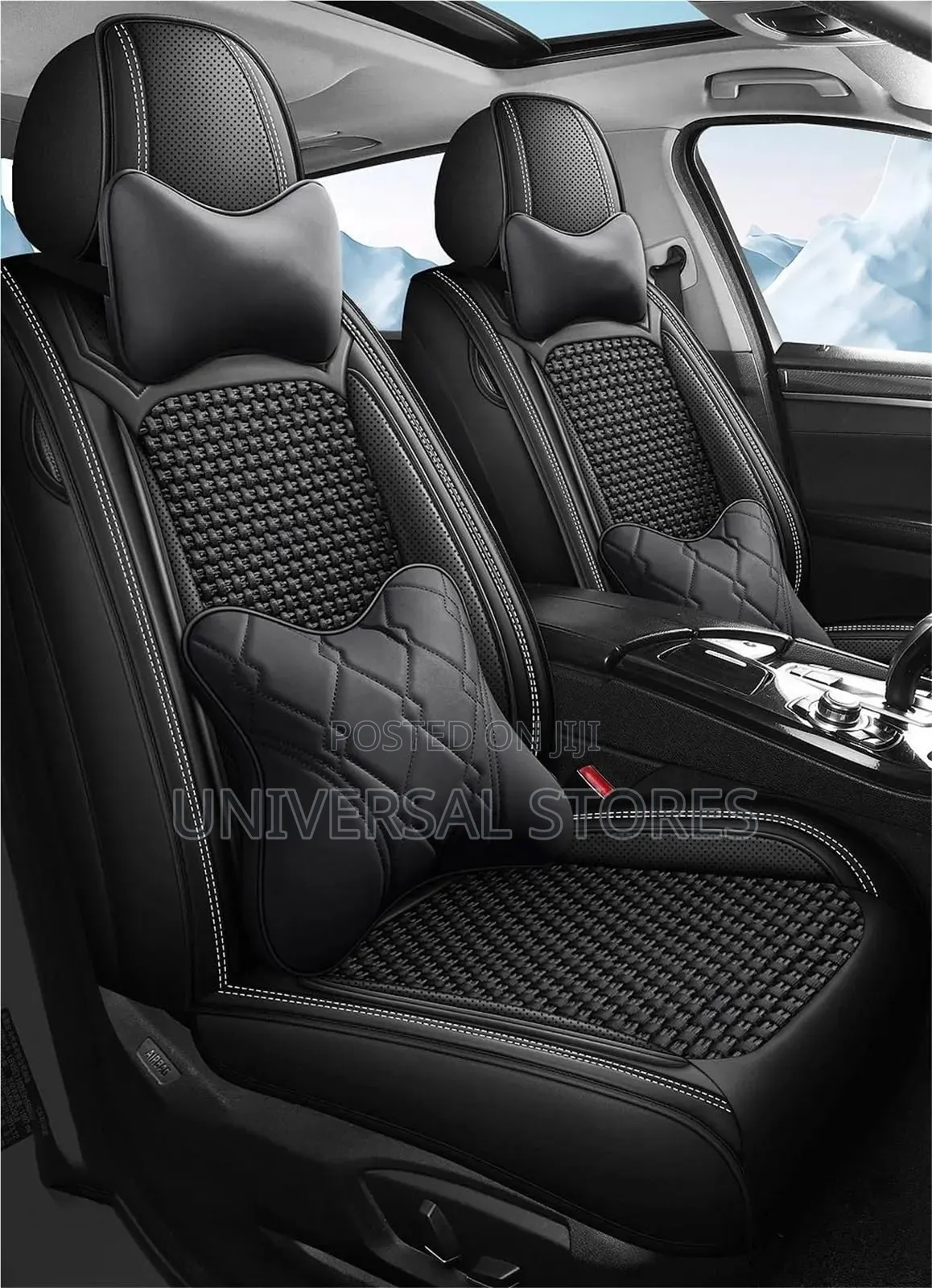 5pcs Natural Wood Bead Car Seat Cover Massage Cool Cushion Driver Seat