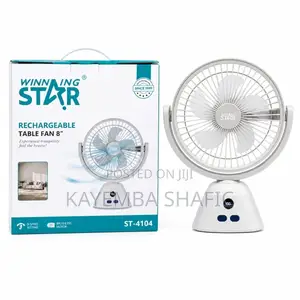 Winning Star 8" Rechargeable Table Fan ST-4104 (Brushless Motor)
