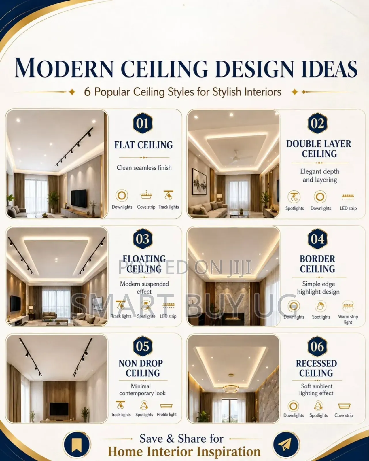 Gypsum Ceiling Sitting Room Bedroom TV Wall Unit Design Kampala