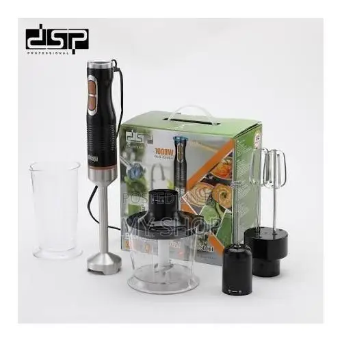 DSP Hand Blender 5-in-1 - 700ml Measuring Cup, Egg Whisk, Grinder
