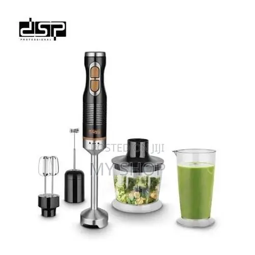 DSP Hand Blender 5-in-1 - 700ml Measuring Cup, Egg Whisk, Grinder