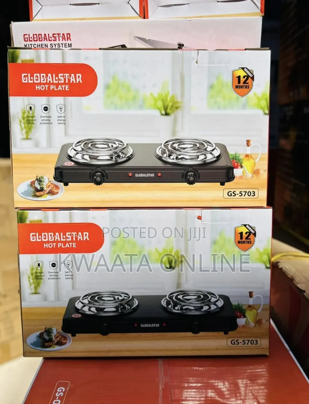 GlobalStar Double Coil Electric Hot Plate Stove – Countertop Cooktop