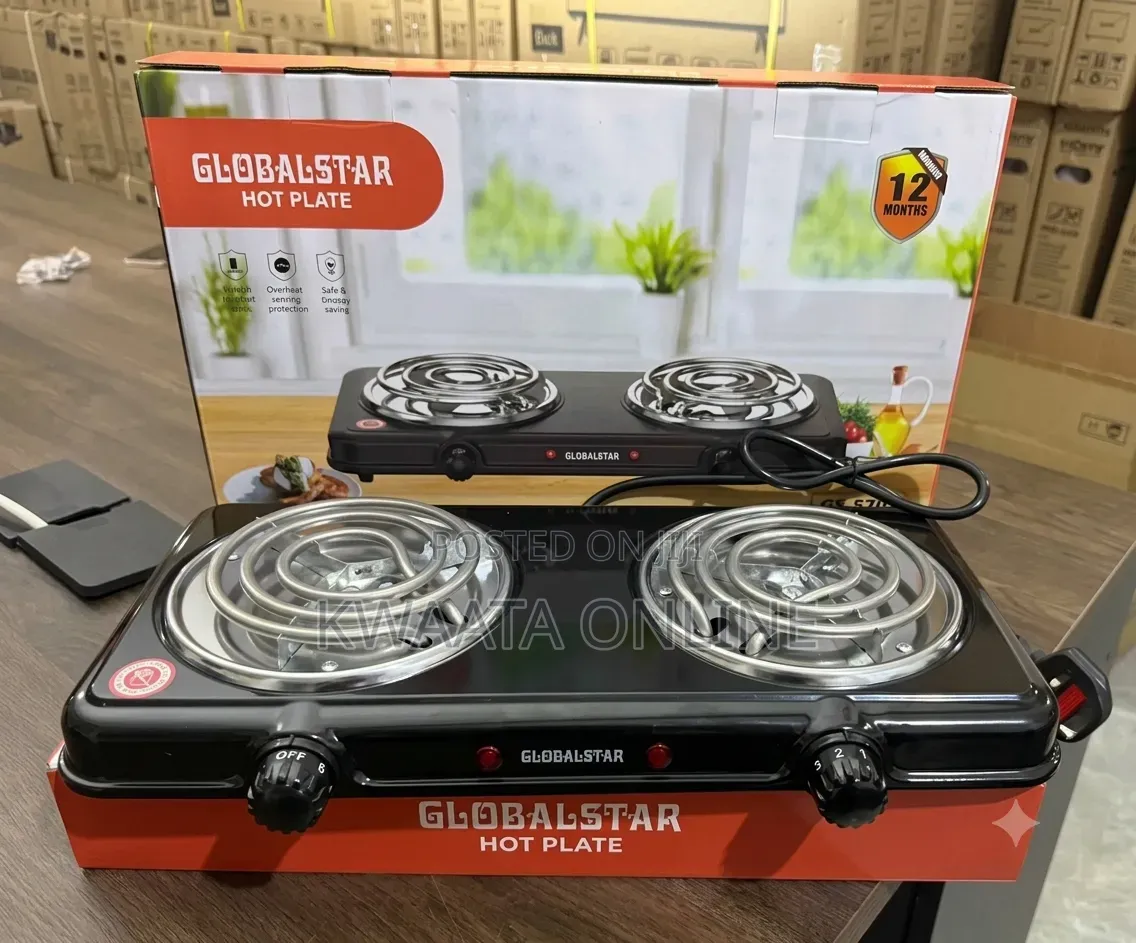 GlobalStar Double Coil Electric Hot Plate Stove – Countertop Cooktop