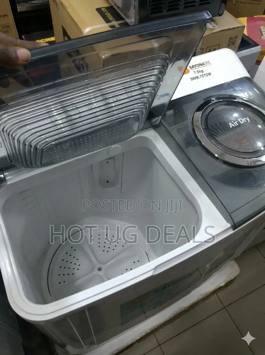 Sayona 7.5kg Twin Tub Semi-Automatic Washing Machine – White