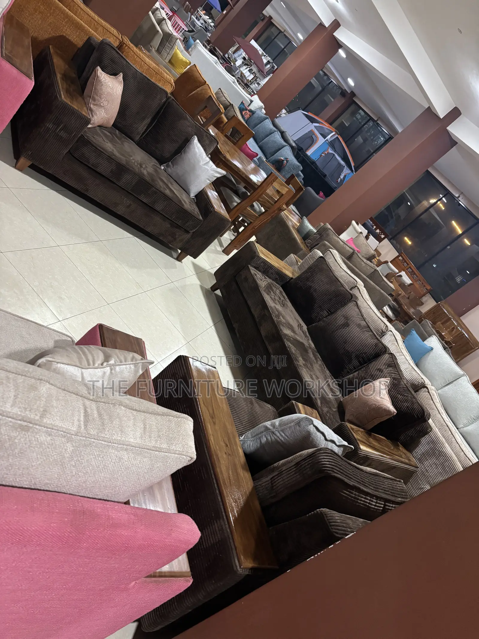 Dark Brown 6 Seater Set - Senana Hypermarket