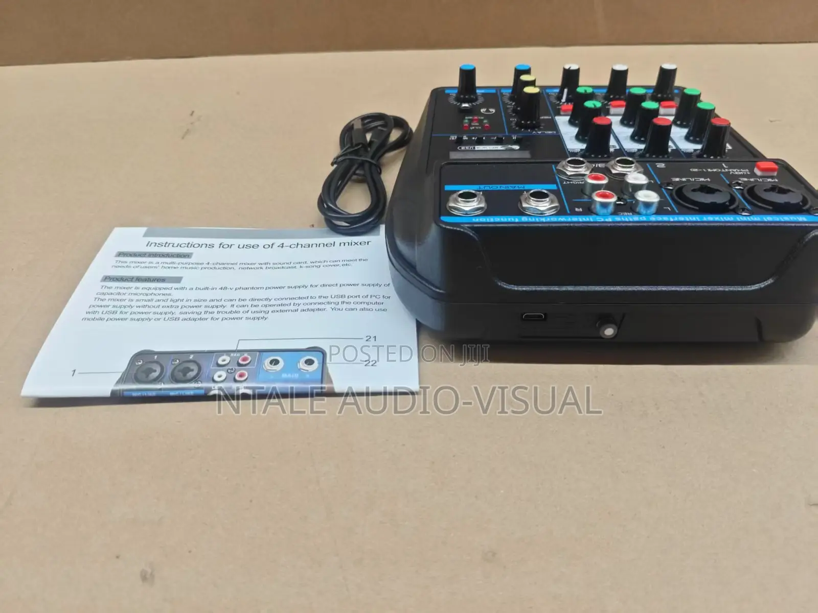 4-Channel USB Audio Mixer – Professional Sound Mixing Streaming