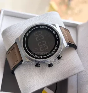 Genuine Leather Digital Watch