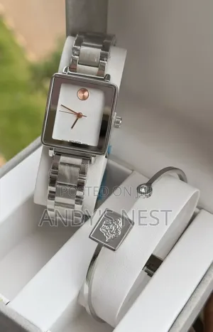 Silver Movado Ladies Watch With a Bangle
