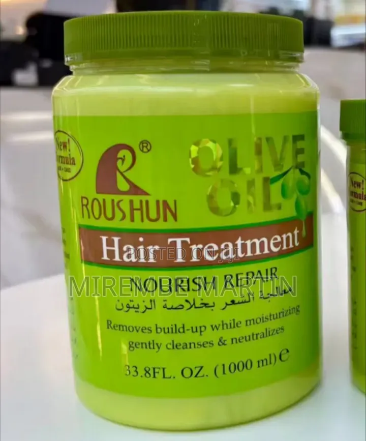 1000ml Jar of Roushun Olive Oil Hair Treatment