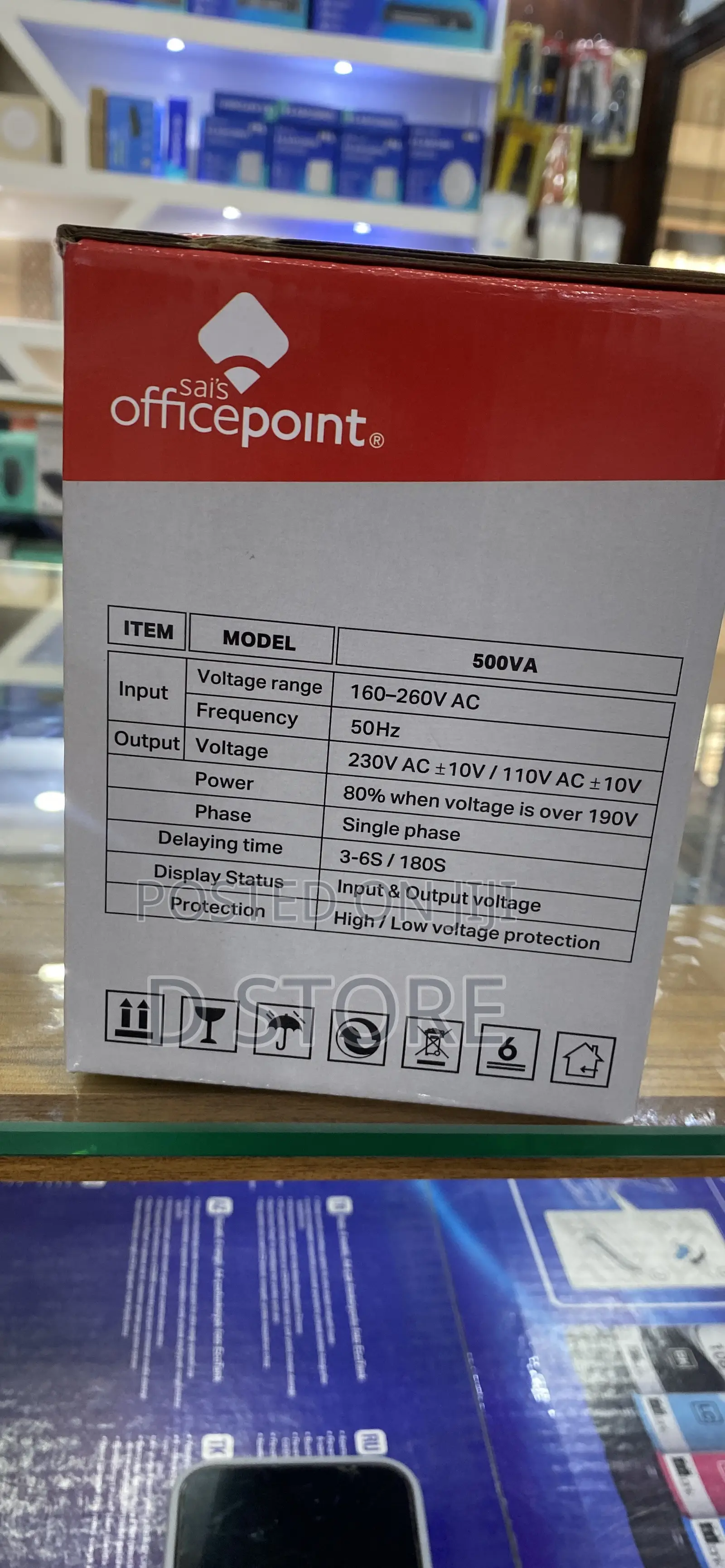 Office Point Automatic Voltage Regulator 500va Stabilizer
