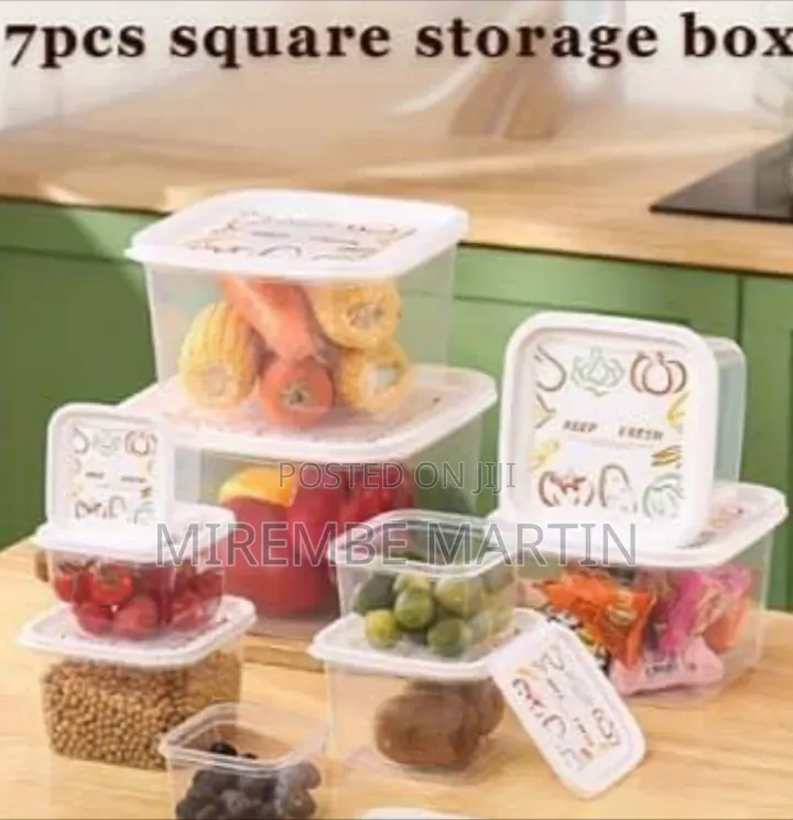 7-Piece Square Food Storage Container