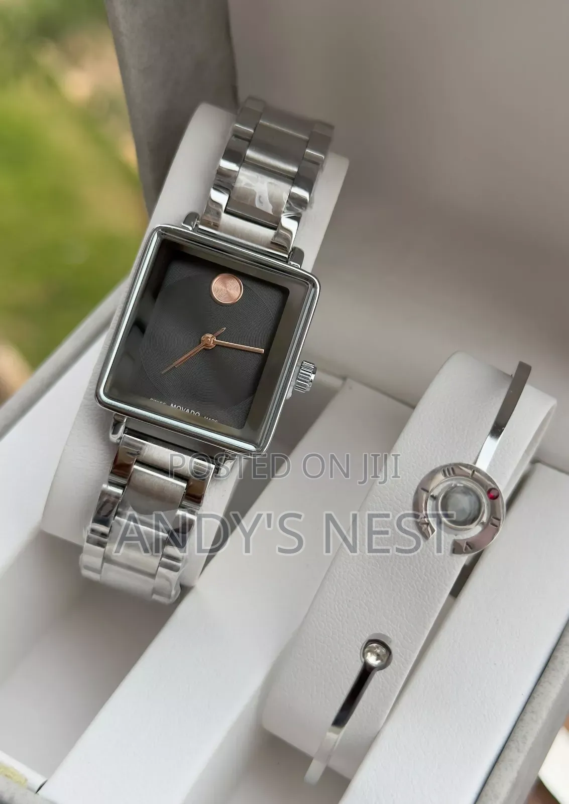 Swiss Silver Stainless Steel Movado Watch for Women