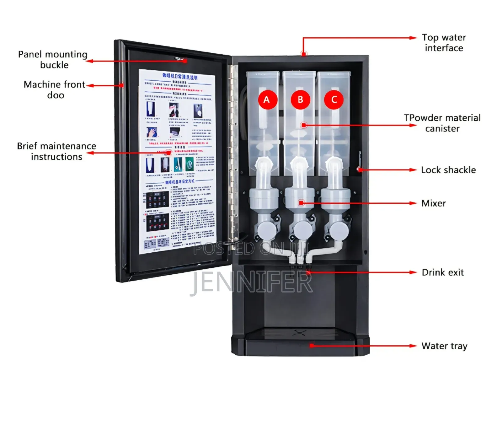 Fully Automatic Tabletop Hot Beverage / Instant Coffee Dispenser.