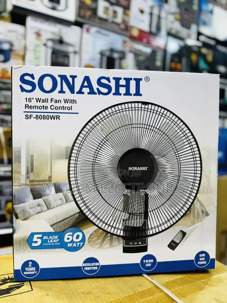 Sonashi Wall Fan With Remote Control - SF-8080WR