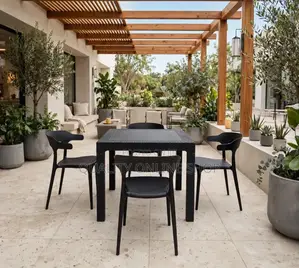 Elegance Dining Plastic Table and Chairs for Bars Garden Cafe