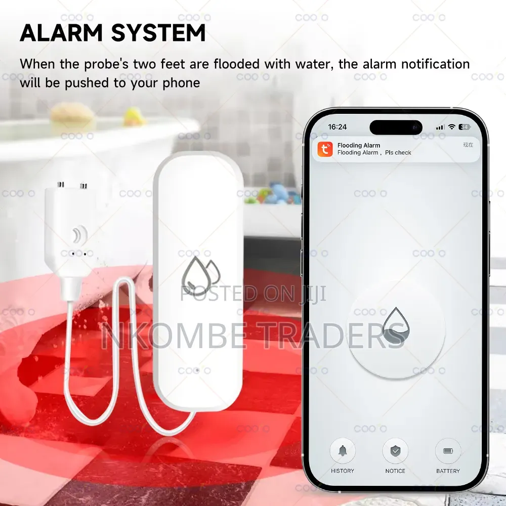 Tuya Zigbee Water Leak Sensor With Zigbee Gateway Hub