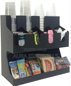 12 Compartment ABS Coffee Tea Organizer Station