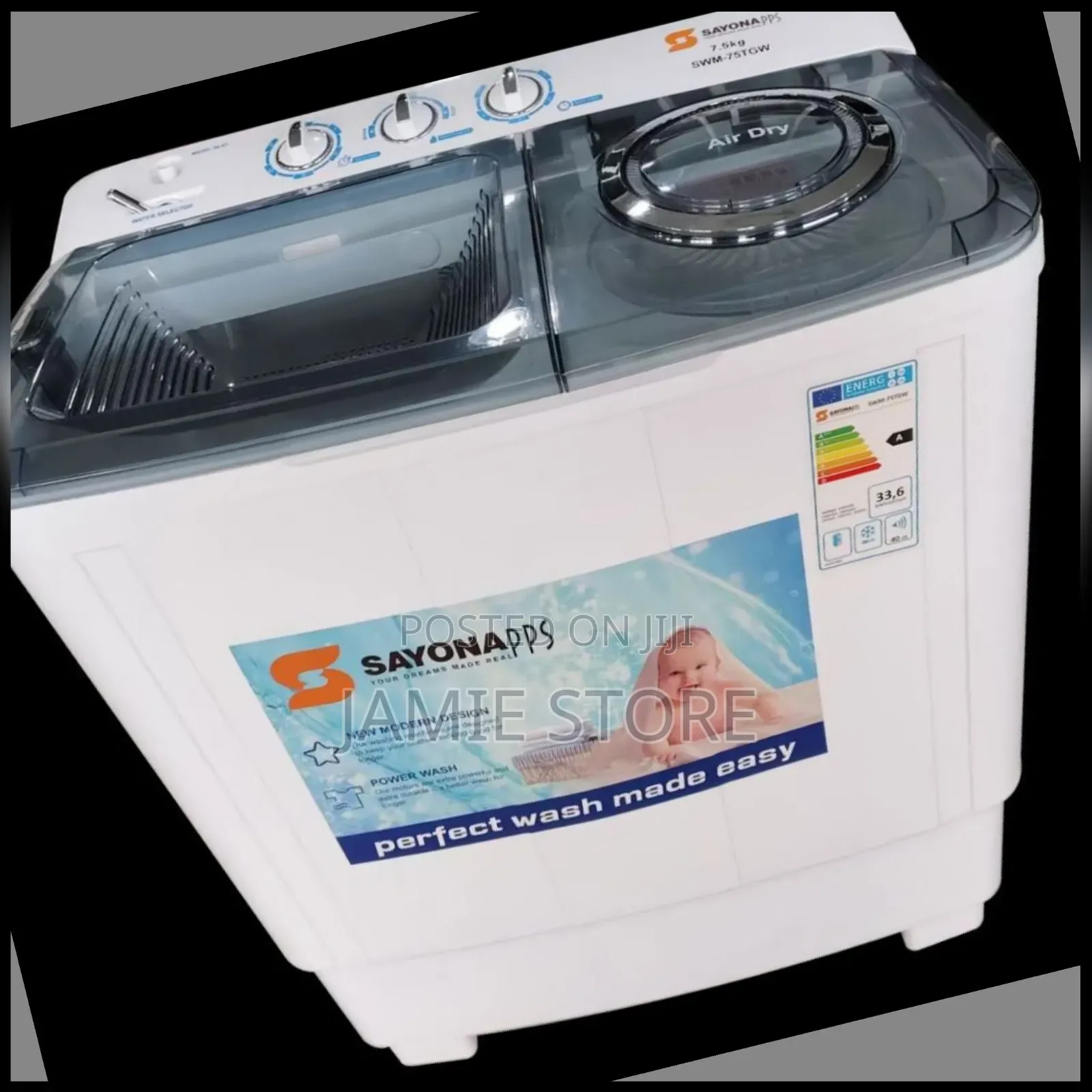 Sayonapps 7.5kg Washing Machine/ Washing Machine 7.5kg
