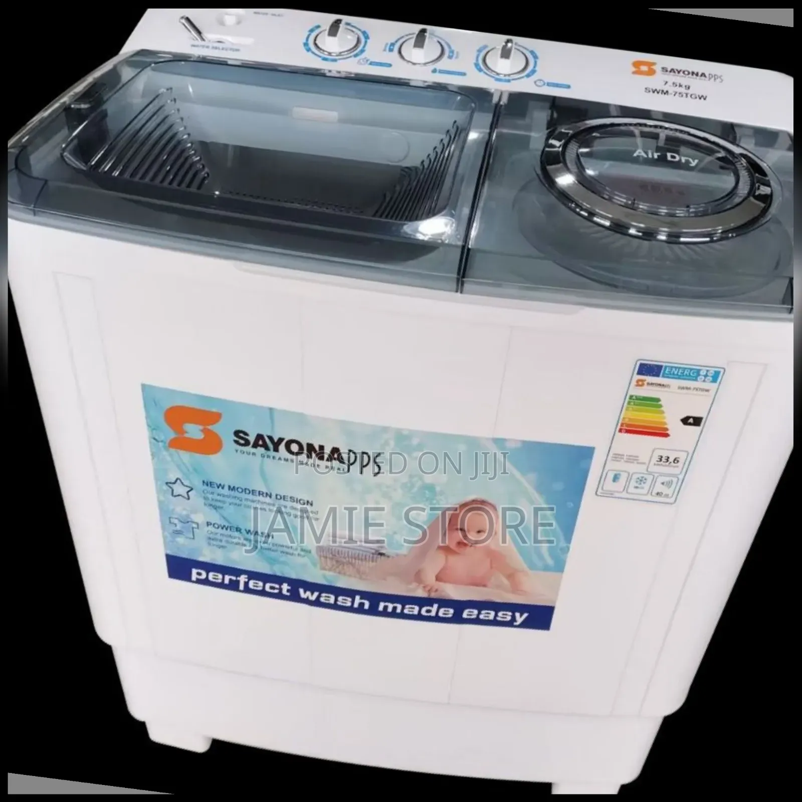 Sayonapps 7.5kg Washing Machine/ Washing Machine 7.5kg