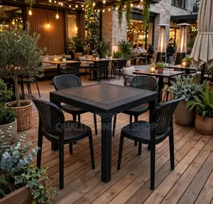 Water Proof Dining Plastic Table and Chairs Plastic Table and Chairs