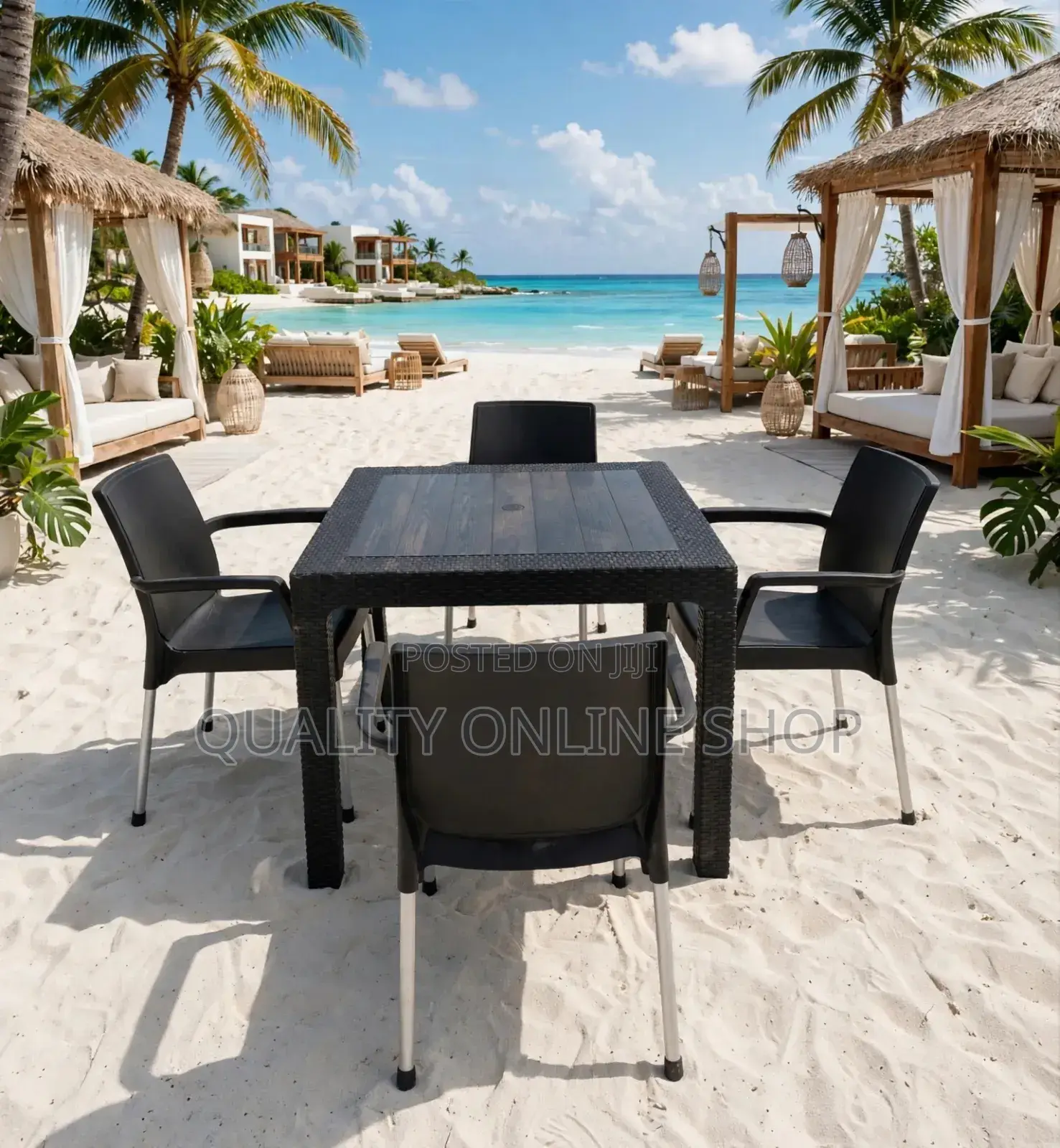 Airbnb Dining Plastic Table and Chairs Plastic Table and Chairs
