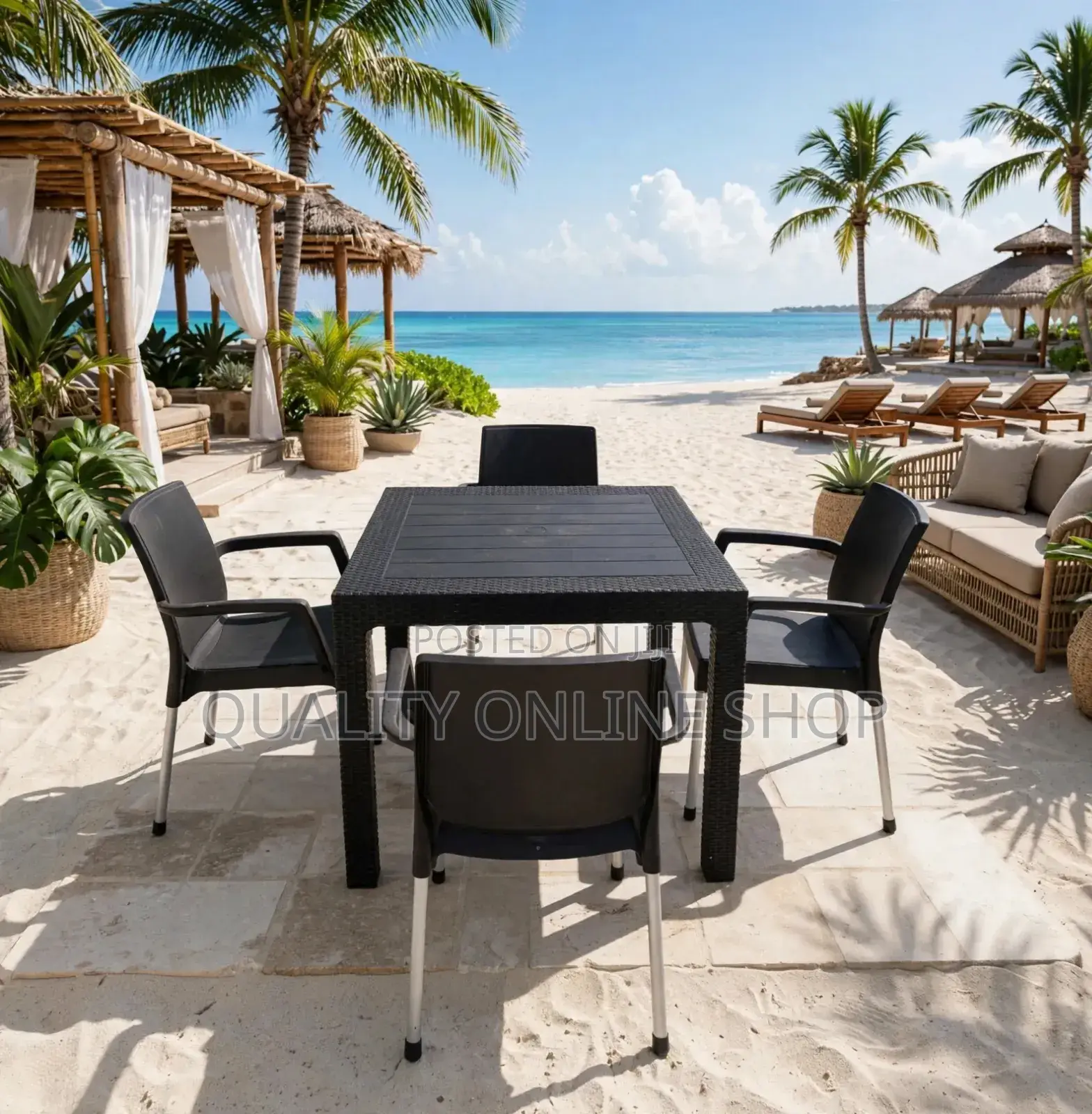 Airbnb Dining Plastic Table and Chairs Plastic Table and Chairs