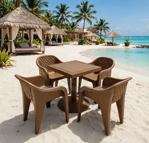 Generic Bar/Restaurant Plastic Table and Chairs Plastic Table and Chai