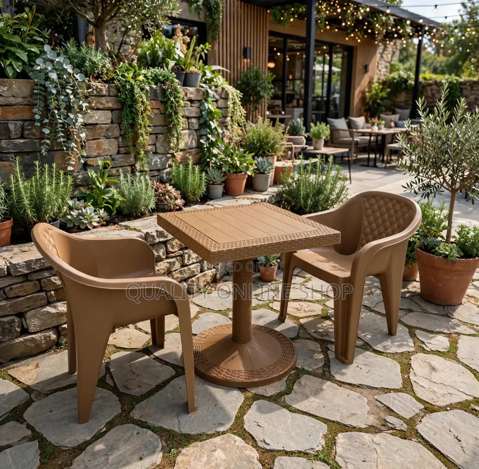 Coffee Corner Plastic Table and Chairs Set