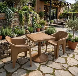 Coffee Corner Plastic Table and Chairs Set