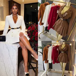 Blazer Gold Button Dress