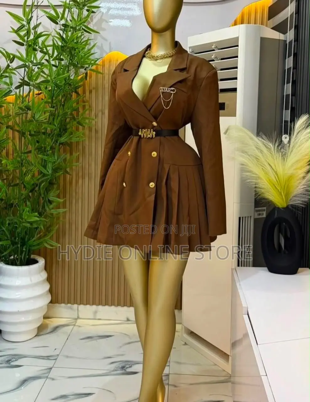 Blazer Gold Button Dress