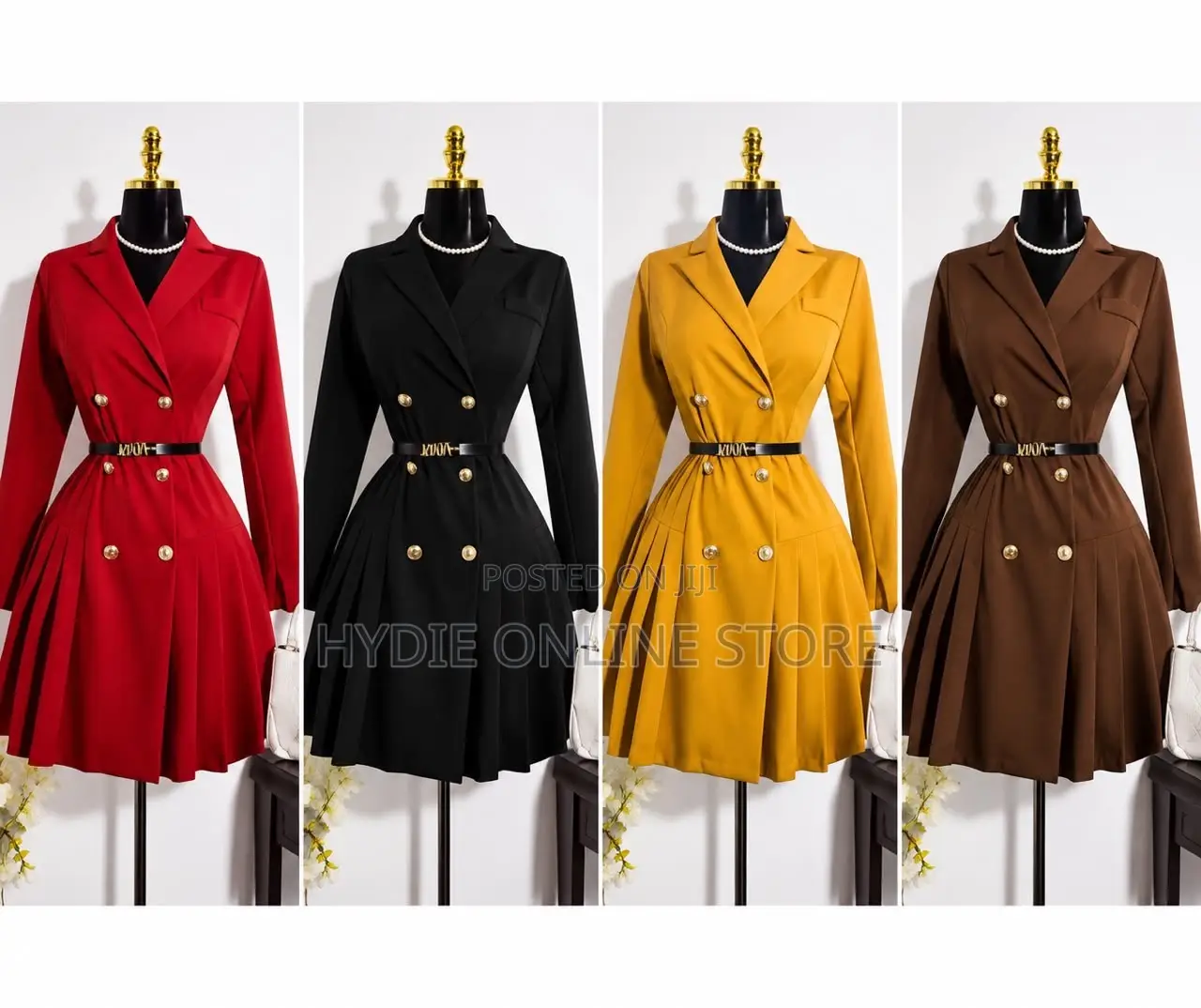 Blazer Gold Button Dress