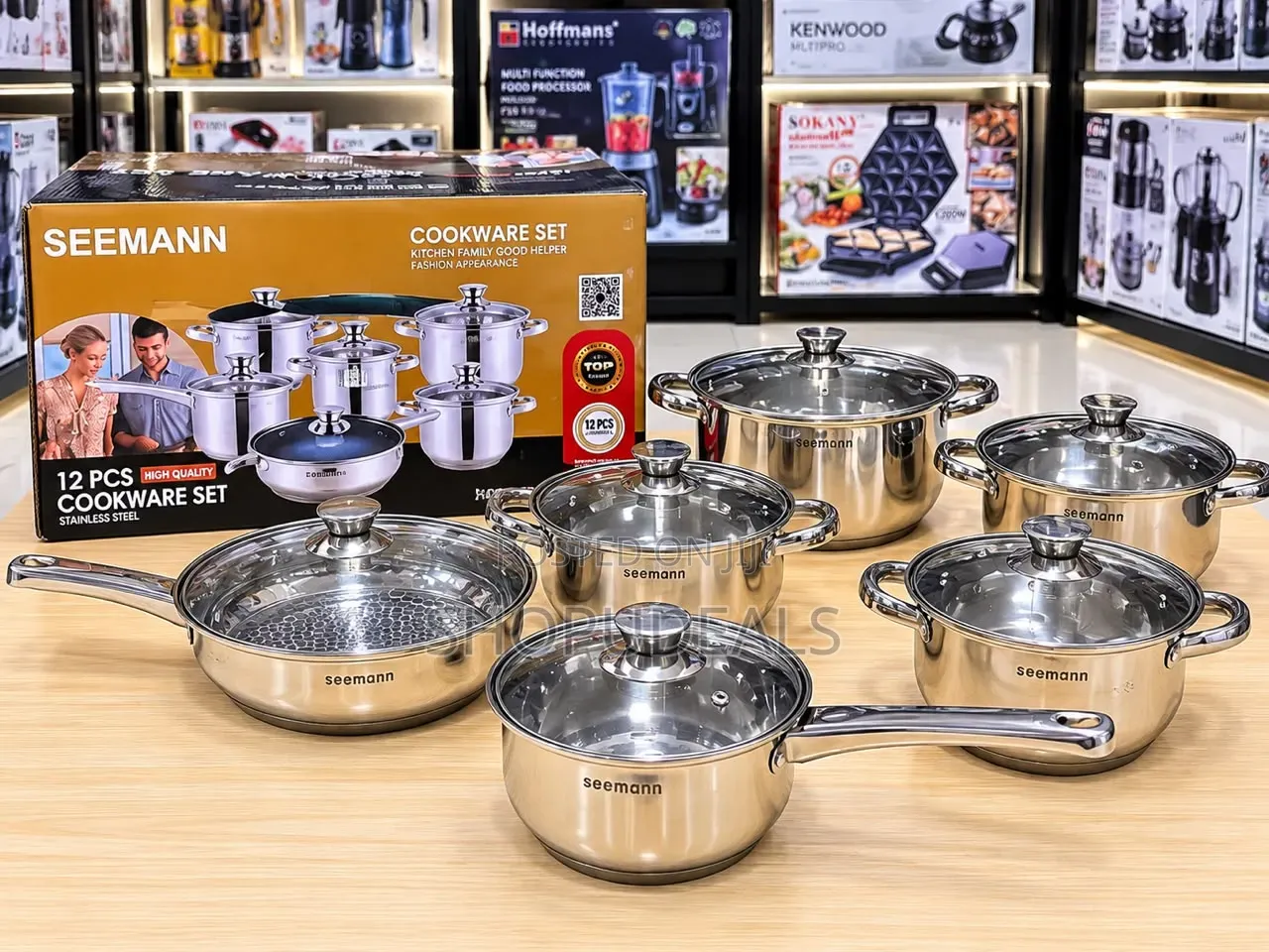 Seaman Stainless Cookeare Set 6pans and 6 Covers