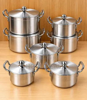 7pcs Stainless Pans With Covers