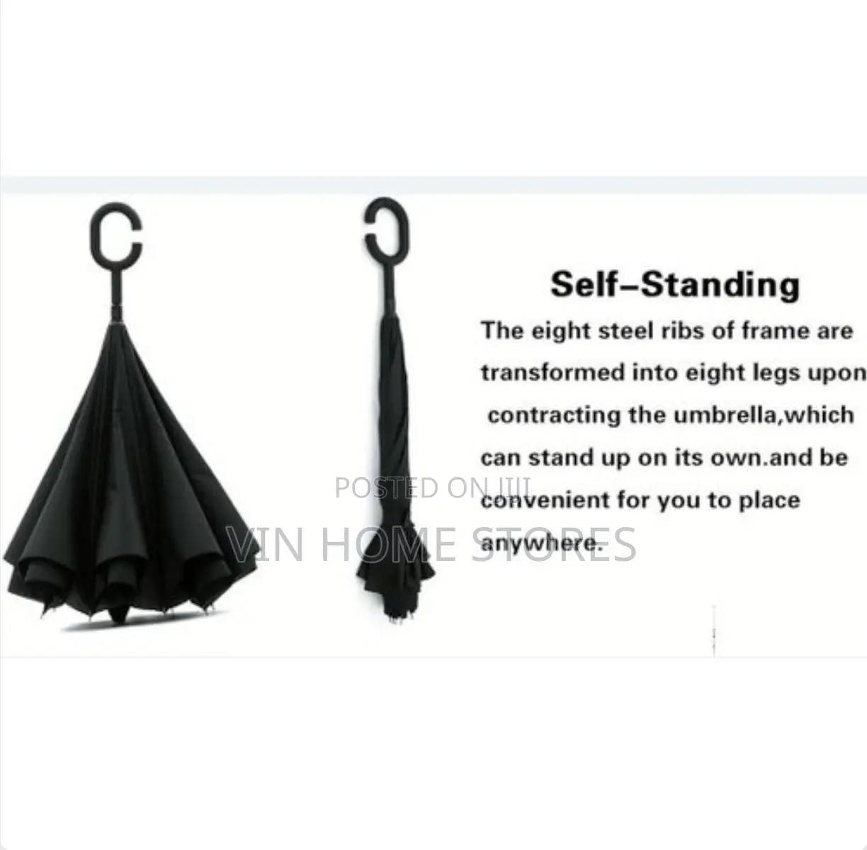 Windproof,waterproof Inverted Umbrella Multicolored